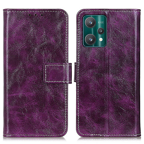 Coque Portefeuille Livre Cuir Etui Clapet K04Z pour Realme Q5 5G Violet