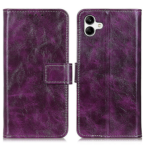 Coque Portefeuille Livre Cuir Etui Clapet K04Z pour Samsung Galaxy A05 Violet