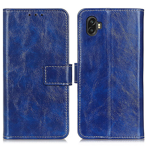 Coque Portefeuille Livre Cuir Etui Clapet K04Z pour Samsung Galaxy XCover 6 Pro 5G Bleu