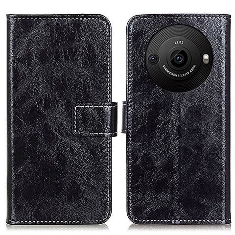 Coque Portefeuille Livre Cuir Etui Clapet K04Z pour Sharp Aquos R8 Pro Noir