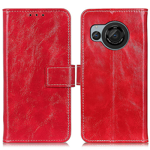 Coque Portefeuille Livre Cuir Etui Clapet K04Z pour Sharp Aquos R8s Rouge