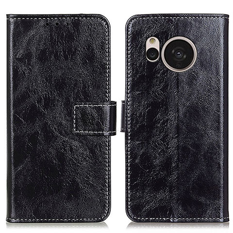 Coque Portefeuille Livre Cuir Etui Clapet K04Z pour Sharp Aquos Sense7 Plus Noir