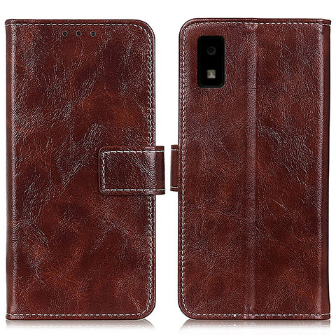 Coque Portefeuille Livre Cuir Etui Clapet K04Z pour Sharp Aquos wish Marron