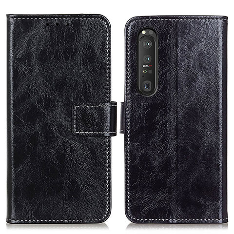 Coque Portefeuille Livre Cuir Etui Clapet K04Z pour Sony Xperia 1 III Noir