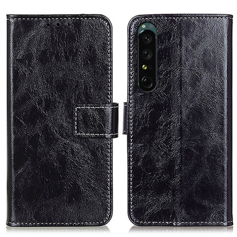 Coque Portefeuille Livre Cuir Etui Clapet K04Z pour Sony Xperia 1 IV SO-51C Noir