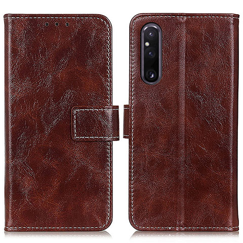 Coque Portefeuille Livre Cuir Etui Clapet K04Z pour Sony Xperia 1 V Marron