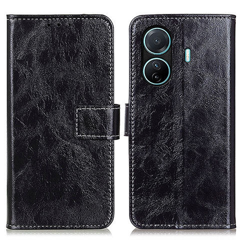 Coque Portefeuille Livre Cuir Etui Clapet K04Z pour Vivo T1 5G Noir