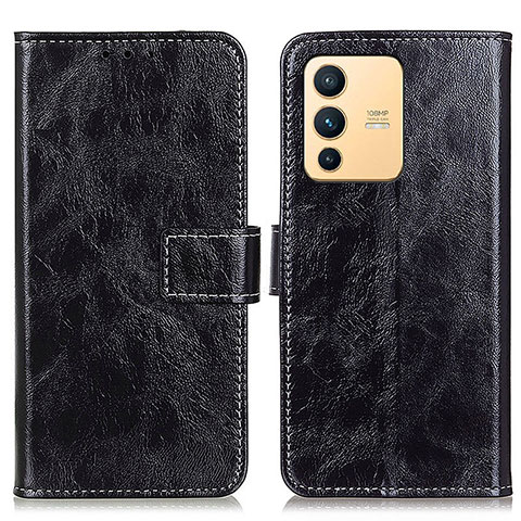 Coque Portefeuille Livre Cuir Etui Clapet K04Z pour Vivo V23 5G Noir