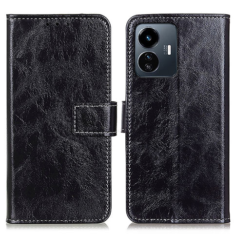 Coque Portefeuille Livre Cuir Etui Clapet K04Z pour Vivo Y77 5G Noir