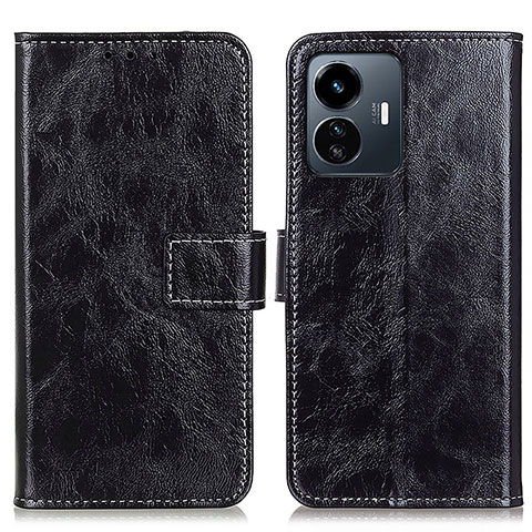 Coque Portefeuille Livre Cuir Etui Clapet K04Z pour Vivo Y77e 5G Noir