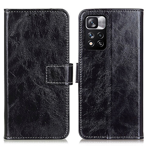 Coque Portefeuille Livre Cuir Etui Clapet K04Z pour Xiaomi Mi 11i 5G (2022) Noir