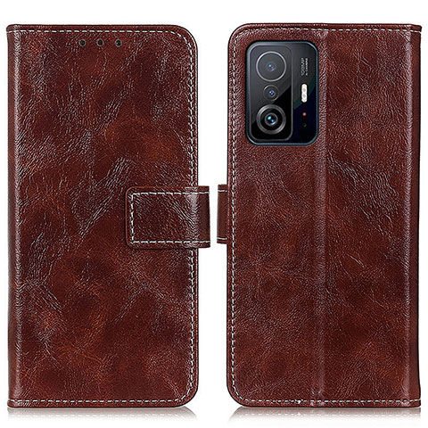 Coque Portefeuille Livre Cuir Etui Clapet K04Z pour Xiaomi Mi 11T 5G Marron