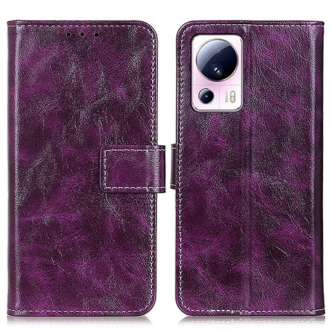 Coque Portefeuille Livre Cuir Etui Clapet K04Z pour Xiaomi Mi 12 Lite NE 5G Violet