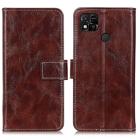 Coque Portefeuille Livre Cuir Etui Clapet K04Z pour Xiaomi POCO C3 Marron