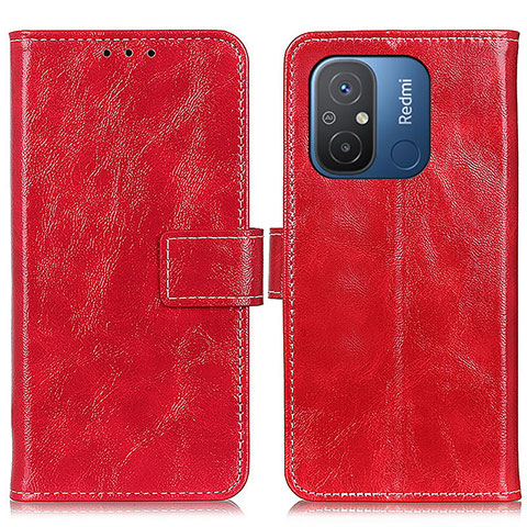 Coque Portefeuille Livre Cuir Etui Clapet K04Z pour Xiaomi Poco C55 Rouge