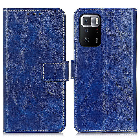 Coque Portefeuille Livre Cuir Etui Clapet K04Z pour Xiaomi Poco X3 GT 5G Bleu