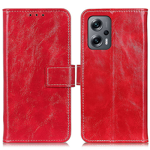 Coque Portefeuille Livre Cuir Etui Clapet K04Z pour Xiaomi Poco X4 GT 5G Rouge