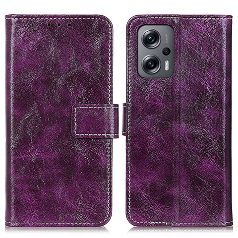 Coque Portefeuille Livre Cuir Etui Clapet K04Z pour Xiaomi Poco X4 GT 5G Violet