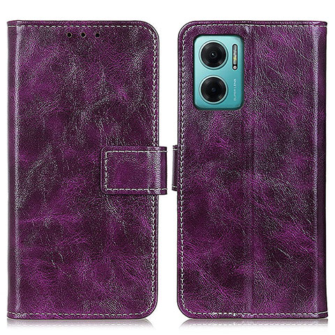 Coque Portefeuille Livre Cuir Etui Clapet K04Z pour Xiaomi Redmi 10 5G Violet