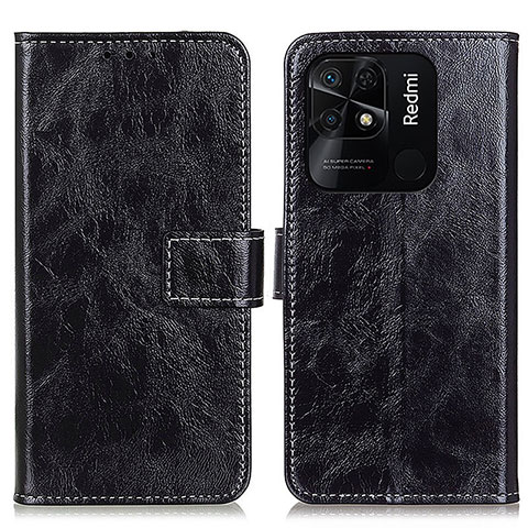 Coque Portefeuille Livre Cuir Etui Clapet K04Z pour Xiaomi Redmi 10C 4G Noir