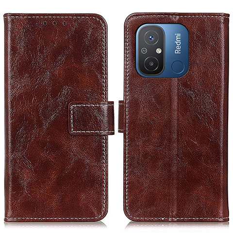 Coque Portefeuille Livre Cuir Etui Clapet K04Z pour Xiaomi Redmi 11A 4G Marron