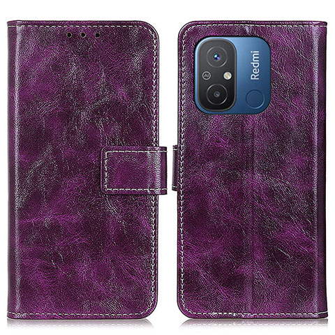 Coque Portefeuille Livre Cuir Etui Clapet K04Z pour Xiaomi Redmi 11A 4G Violet