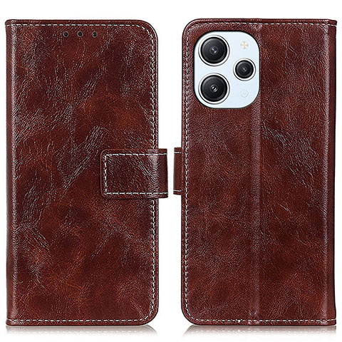 Coque Portefeuille Livre Cuir Etui Clapet K04Z pour Xiaomi Redmi 12 4G Marron