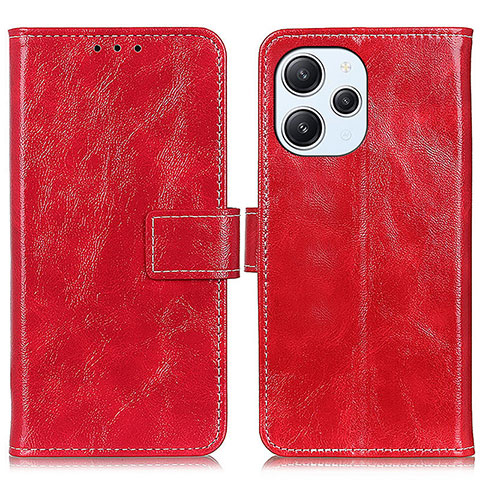 Coque Portefeuille Livre Cuir Etui Clapet K04Z pour Xiaomi Redmi 12 4G Rouge