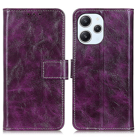 Coque Portefeuille Livre Cuir Etui Clapet K04Z pour Xiaomi Redmi 12 4G Violet