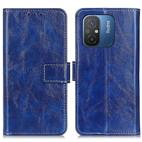 Coque Portefeuille Livre Cuir Etui Clapet K04Z pour Xiaomi Redmi 12C 4G Bleu