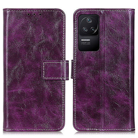 Coque Portefeuille Livre Cuir Etui Clapet K04Z pour Xiaomi Redmi K40S 5G Violet