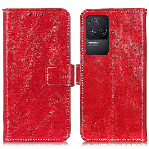 Coque Portefeuille Livre Cuir Etui Clapet K04Z pour Xiaomi Redmi K50 Pro 5G Rouge