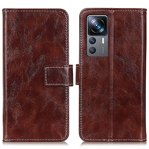 Coque Portefeuille Livre Cuir Etui Clapet K04Z pour Xiaomi Redmi K50 Ultra 5G Marron