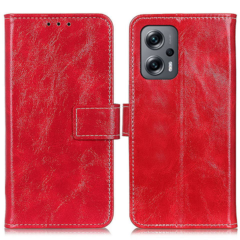 Coque Portefeuille Livre Cuir Etui Clapet K04Z pour Xiaomi Redmi K50i 5G Rouge