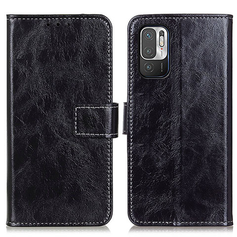 Coque Portefeuille Livre Cuir Etui Clapet K04Z pour Xiaomi Redmi Note 10T 5G Noir