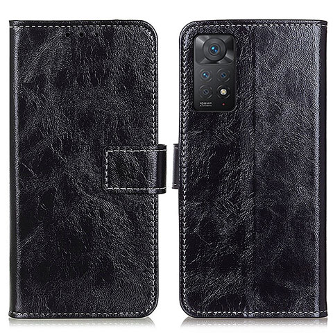 Coque Portefeuille Livre Cuir Etui Clapet K04Z pour Xiaomi Redmi Note 11 Pro 5G Noir