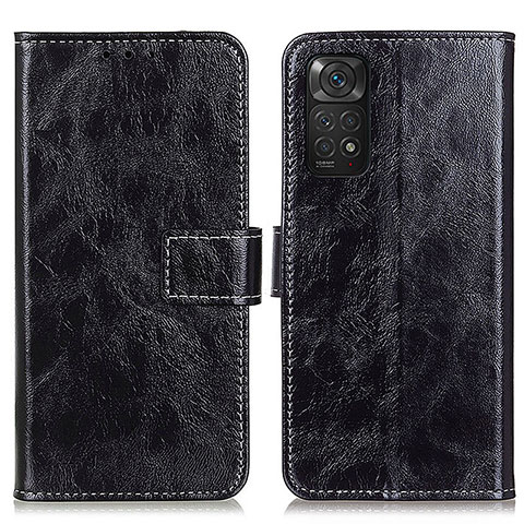 Coque Portefeuille Livre Cuir Etui Clapet K04Z pour Xiaomi Redmi Note 11S 4G Noir