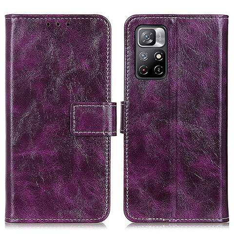 Coque Portefeuille Livre Cuir Etui Clapet K04Z pour Xiaomi Redmi Note 11S 5G Violet