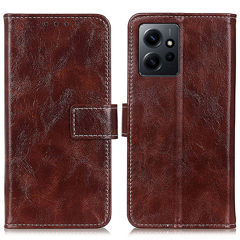 Coque Portefeuille Livre Cuir Etui Clapet K04Z pour Xiaomi Redmi Note 12 4G Marron