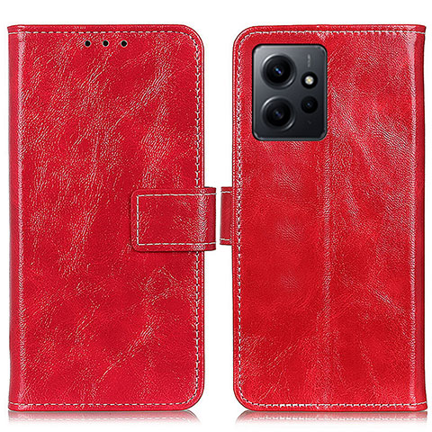 Coque Portefeuille Livre Cuir Etui Clapet K04Z pour Xiaomi Redmi Note 12 4G Rouge