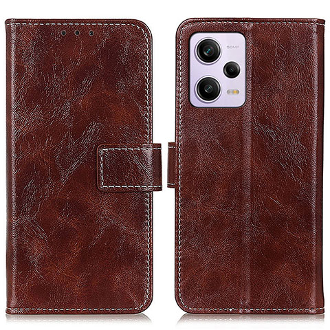 Coque Portefeuille Livre Cuir Etui Clapet K04Z pour Xiaomi Redmi Note 12 Explorer Marron