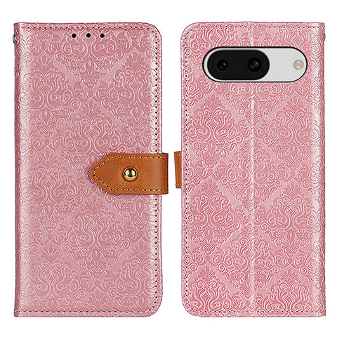 Coque Portefeuille Livre Cuir Etui Clapet K05Z pour Google Pixel 8a 5G Rose