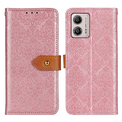 Coque Portefeuille Livre Cuir Etui Clapet K05Z pour Motorola Moto G53y 5G Rose