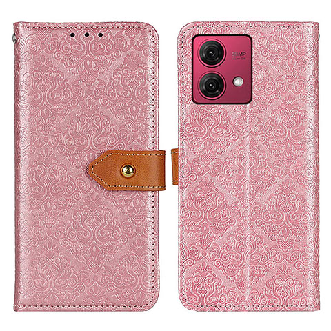 Coque Portefeuille Livre Cuir Etui Clapet K05Z pour Motorola Moto G84 5G Rose