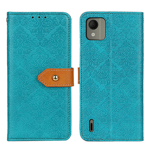 Coque Portefeuille Livre Cuir Etui Clapet K05Z pour Nokia C110 Vert