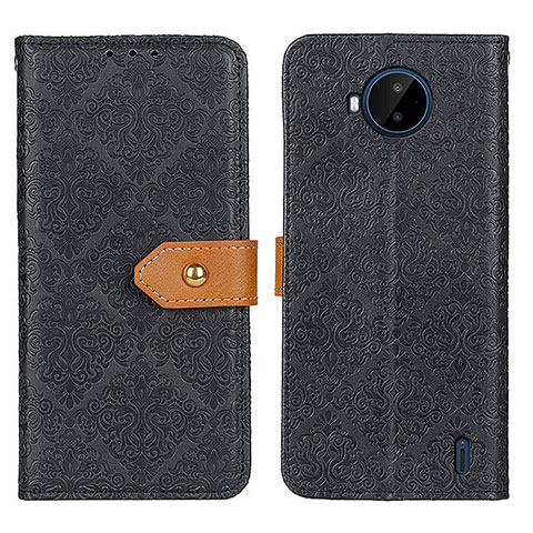 Coque Portefeuille Livre Cuir Etui Clapet K05Z pour Nokia C20 Plus Noir