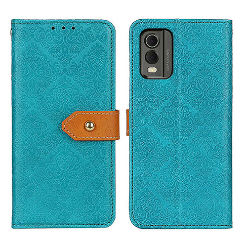 Coque Portefeuille Livre Cuir Etui Clapet K05Z pour Nokia C32 Vert