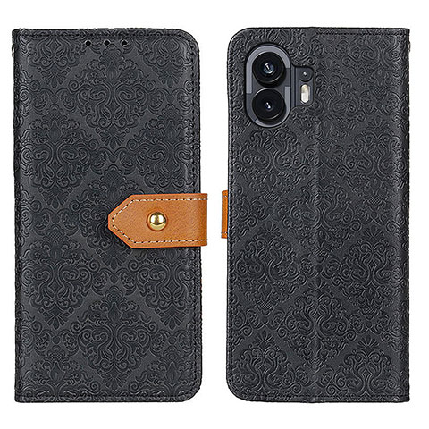 Coque Portefeuille Livre Cuir Etui Clapet K05Z pour Nothing Phone 2 Noir