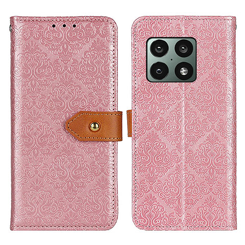 Coque Portefeuille Livre Cuir Etui Clapet K05Z pour OnePlus 10 Pro 5G Rose