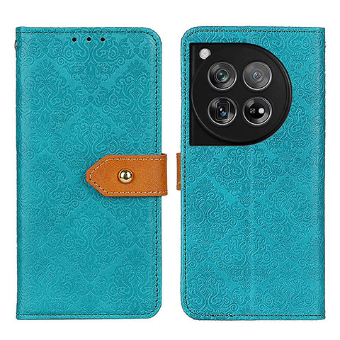 Coque Portefeuille Livre Cuir Etui Clapet K05Z pour OnePlus 12 5G Vert